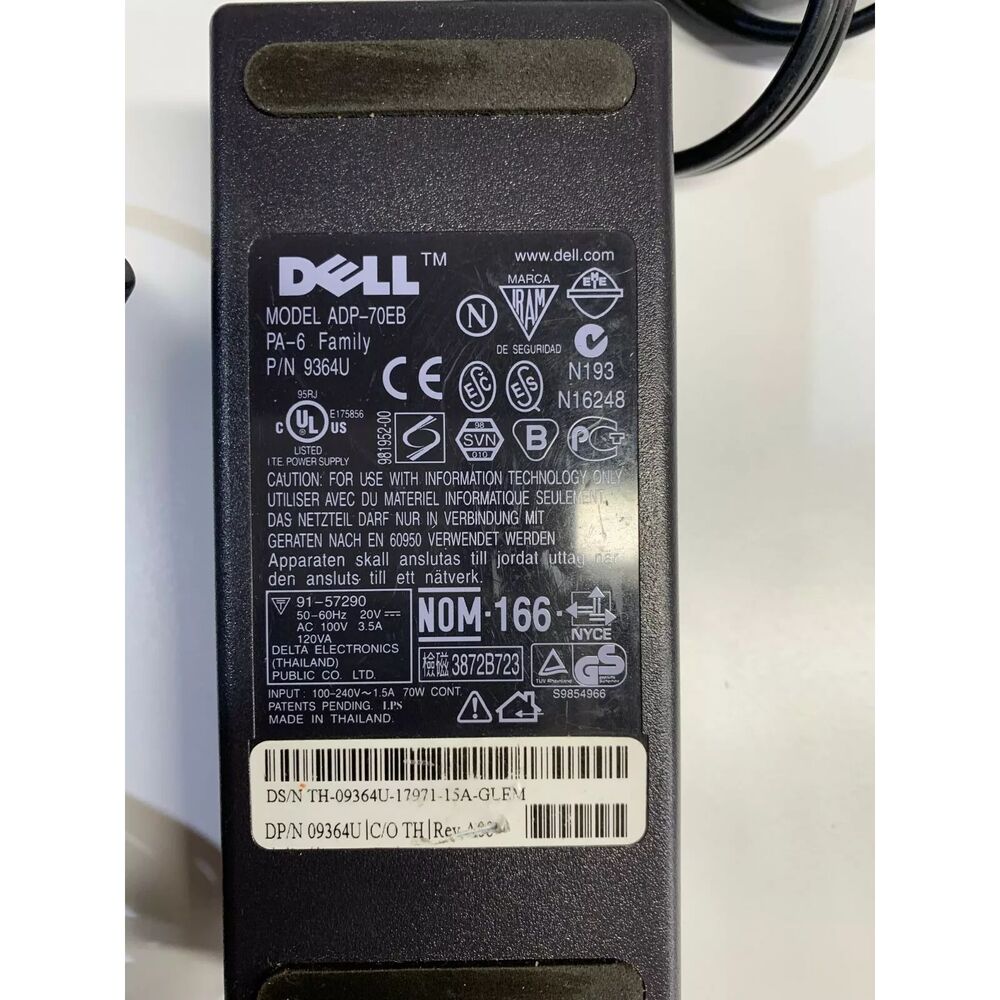Dell Laptop Power Adapter Model ADP-70EB